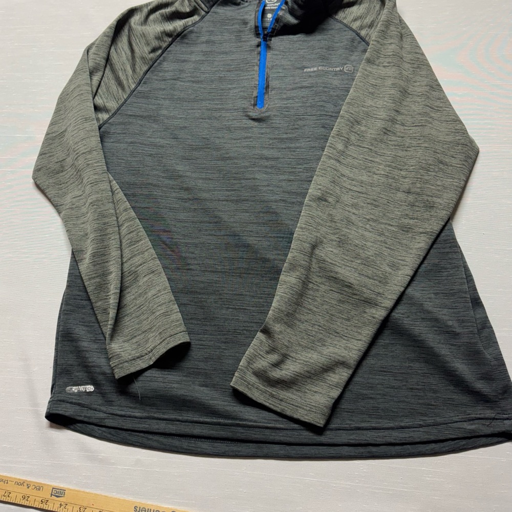 Free Country Quarter Zip Pullover XXL Gray Athletic Lightweight
